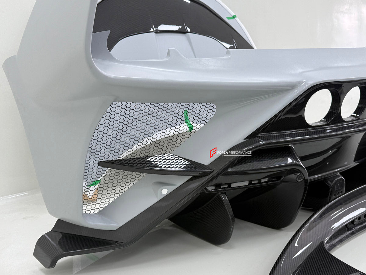 CARBON BODY KIT for FERRARI SF90

Set includes:

Front Lip
Front Bumper Assembly
Hood Bonnet
Front Fenders
Side Mirror Covers
Side Skirts
Side Air Vents
Rear Engine Bay Lid
Rear Wing Spoiler
Rear Bumper Assembly

Exhaust System

Material: Dry Carbon Fiber

Note: Professional installation is required.

Why “Contact Us for Pricing”?

We don’t display fixed prices because our goal is to offer you the most competitive deal possible. Product costs often decrease over time, and by requesting a quote, you’ll recei