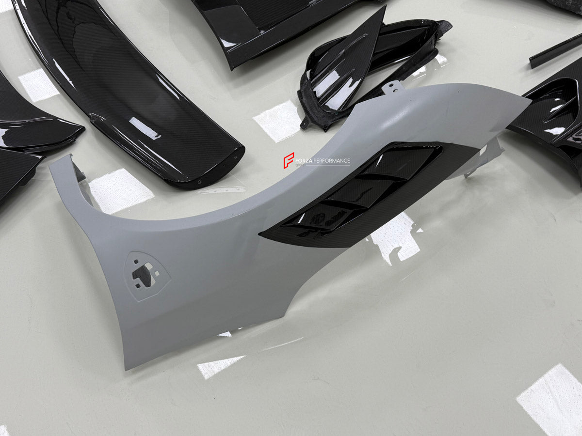 CARBON BODY KIT for FERRARI SF90

Set includes:

Front Lip
Front Bumper Assembly
Hood Bonnet
Front Fenders
Side Mirror Covers
Side Skirts
Side Air Vents
Rear Engine Bay Lid
Rear Wing Spoiler
Rear Bumper Assembly

Exhaust System

Material: Dry Carbon Fiber

Note: Professional installation is required.

Why “Contact Us for Pricing”?

We don’t display fixed prices because our goal is to offer you the most competitive deal possible. Product costs often decrease over time, and by requesting a quote, you’ll recei