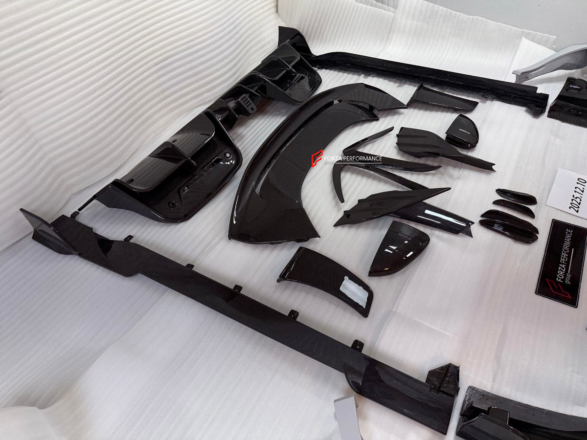 DRY CARBON BODY KIT for FERRARI SF90

Set includes:

Front Lip
Front Bumper Canards
Front Lid Trim
Front Fenders
Side Mirror Covers
Rear Air Vent Inlet Trim
Side Skirts
Rear Spoiler
Rear Diffuser

Material: Carbon Fiber

Note: Professional installation is required.

Contact us for pricing

Payment ►
Visa
Mastercard
PayPal with a credit card (add 4.4% at checkout)
Payoneer
Cryptocurrency
Shipment ►
By express DHL/UPS/TNT/FedEx
To the local international airport
Special line by air
Special line by the sea
To 