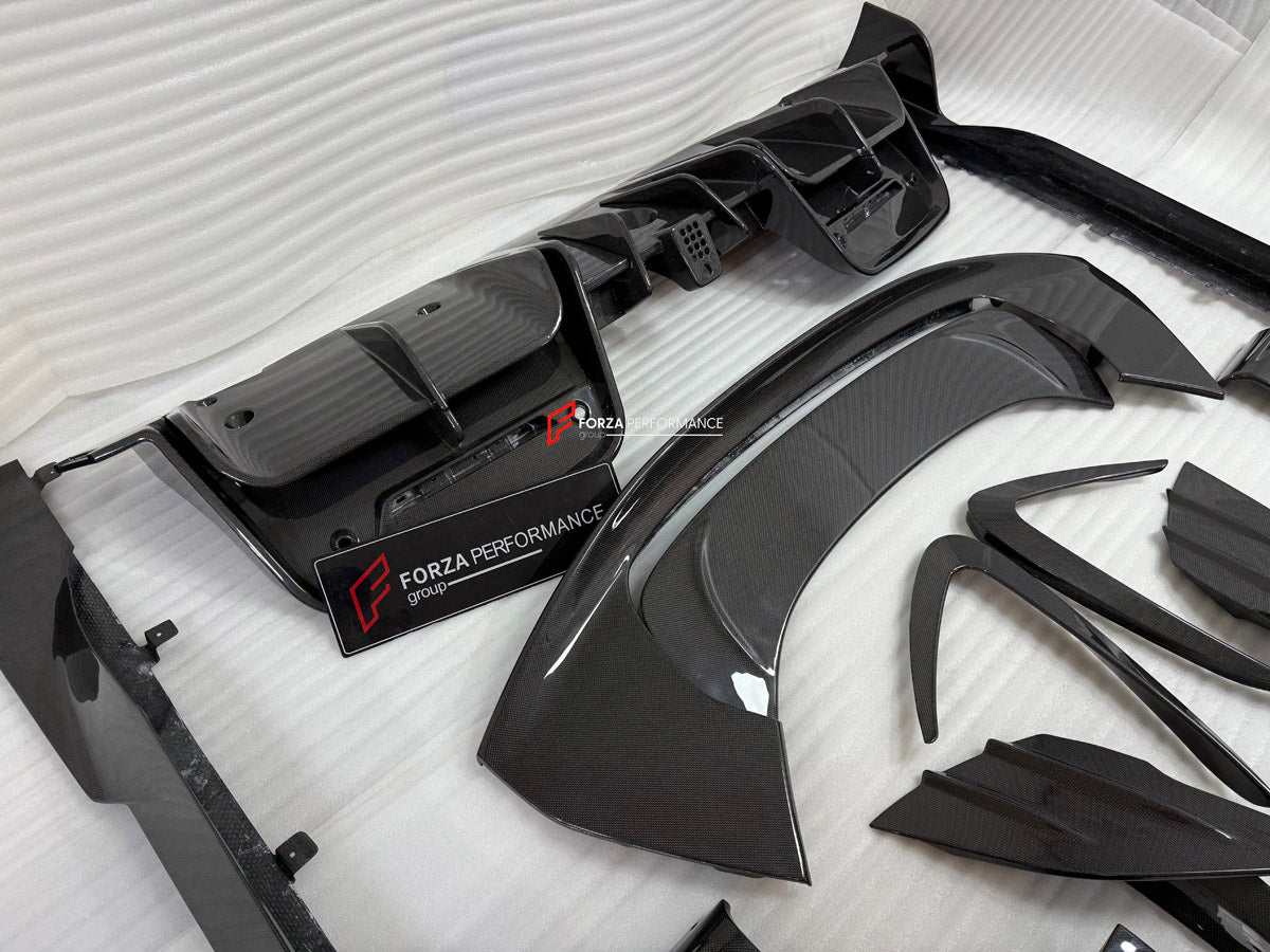 DRY CARBON BODY KIT for FERRARI SF90

Set includes:

Front Lip
Front Bumper Canards
Front Lid Trim
Front Fenders
Side Mirror Covers
Rear Air Vent Inlet Trim
Side Skirts
Rear Spoiler
Rear Diffuser

Material: Carbon Fiber

Note: Professional installation is required.

Contact us for pricing

Payment ►
Visa
Mastercard
PayPal with a credit card (add 4.4% at checkout)
Payoneer
Cryptocurrency
Shipment ►
By express DHL/UPS/TNT/FedEx
To the local international airport
Special line by air
Special line by the sea
To 