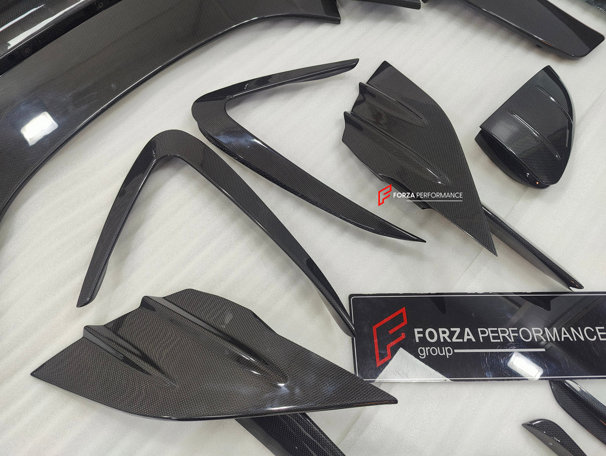 DRY CARBON BODY KIT for FERRARI SF90

Set includes:

Front Lip
Front Bumper Canards
Front Lid Trim
Front Fenders
Side Mirror Covers
Rear Air Vent Inlet Trim
Side Skirts
Rear Spoiler
Rear Diffuser

Material: Carbon Fiber

Note: Professional installation is required.

Contact us for pricing

Payment ►
Visa
Mastercard
PayPal with a credit card (add 4.4% at checkout)
Payoneer
Cryptocurrency
Shipment ►
By express DHL/UPS/TNT/FedEx
To the local international airport
Special line by air
Special line by the sea
To 