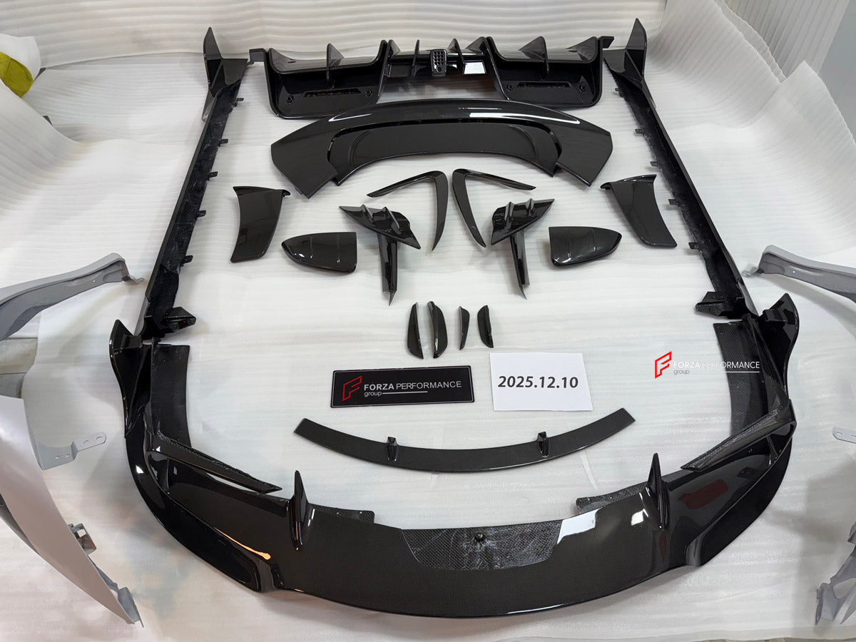 DRY CARBON BODY KIT for FERRARI SF90

Set includes:

Front Lip
Front Bumper Canards
Front Lid Trim
Front Fenders
Side Mirror Covers
Rear Air Vent Inlet Trim
Side Skirts
Rear Spoiler
Rear Diffuser

Material: Carbon Fiber

Note: Professional installation is required.

Contact us for pricing

Payment ►
Visa
Mastercard
PayPal with a credit card (add 4.4% at checkout)
Payoneer
Cryptocurrency
Shipment ►
By express DHL/UPS/TNT/FedEx
To the local international airport
Special line by air
Special line by the sea
To 