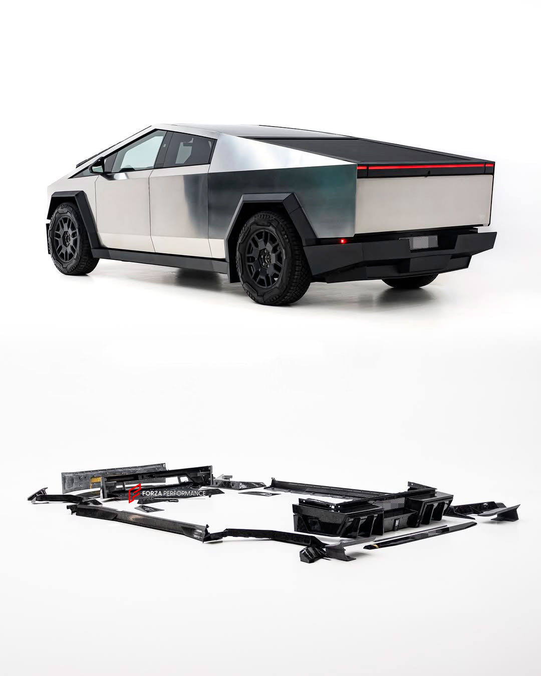 DRY CARBON BODY KIT for TESLA CYBERTRUCK 2023+

Set includes:

Front Bumper Assembly with DRL lights
Front Panel
Hood / Bonnet
Roof LED Bar
Fenders
Side Mirror Covers
Side Skirts
C Pillar Panel
Trunk Panel
Rear Spoiler
Rear Panel
Rear Diffuser

Material: Dry Carbon

NOTE: Professional installation is required.

Why “Contact Us for Pricing”?

We don’t display fixed prices because our goal is to offer you the most competitive deal possible. Product costs often decrease over time, and by requesting a quote, yo