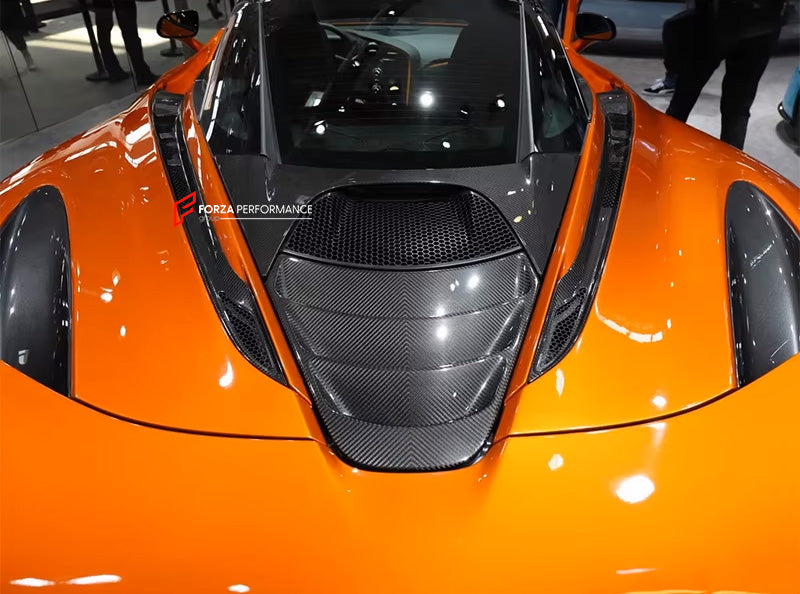 DRY CARBON ENGINE TOP COVER for MCLAREN 720S 2017 - 2023

Set includes:

Engine Top Cover

Material: Carbon Fiber

NOTE: Professional installation is required