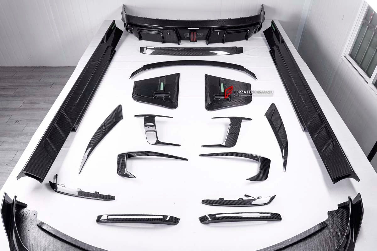  DRY CARBON FIBER BODY KIT for ROLLS ROYCE SPECTRE 2023+ 

Set includes:

Front Lip
Front Bumper Trims
Hood/Bonnet
Side Fender Vents
Side Skirts
Rear Spoiler
Rear Diffuser

Material: Carbon Fiber