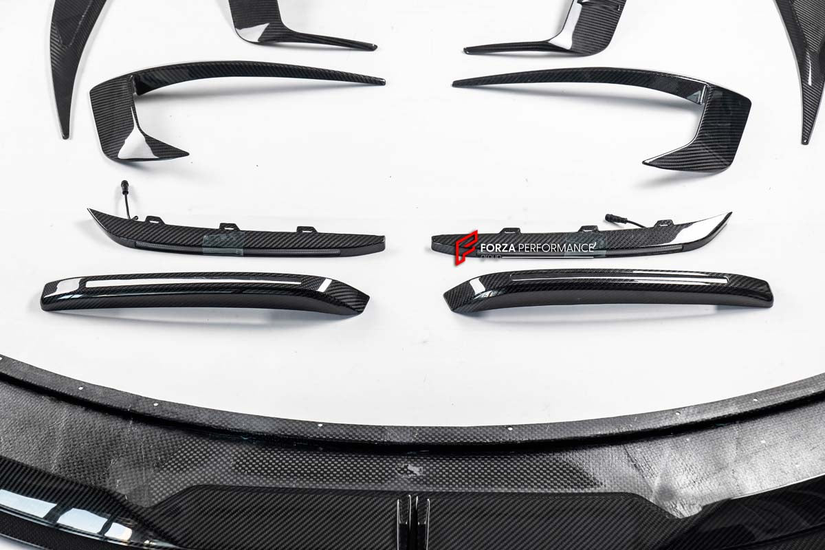  DRY CARBON FIBER BODY KIT for ROLLS ROYCE SPECTRE 2023+ 

Set includes:

Front Lip
Front Bumper Trims
Hood/Bonnet
Side Fender Vents
Side Skirts
Rear Spoiler
Rear Diffuser

Material: Carbon Fiber