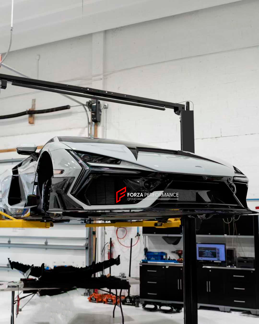 FORGED CARBON BODY KIT for LAMBORGHINI REVUELTO 2023+

Set includes:

Front Lip
Middle Air Splitter for Front Bumper
Air Splitter for Front Bumper
Front Radar Cover
Headlight Covers
Hood / Bonnet
Side Skirts

Rear Spoiler
Rear Diffuser

Material: Dry Carbon or Forged Carbon