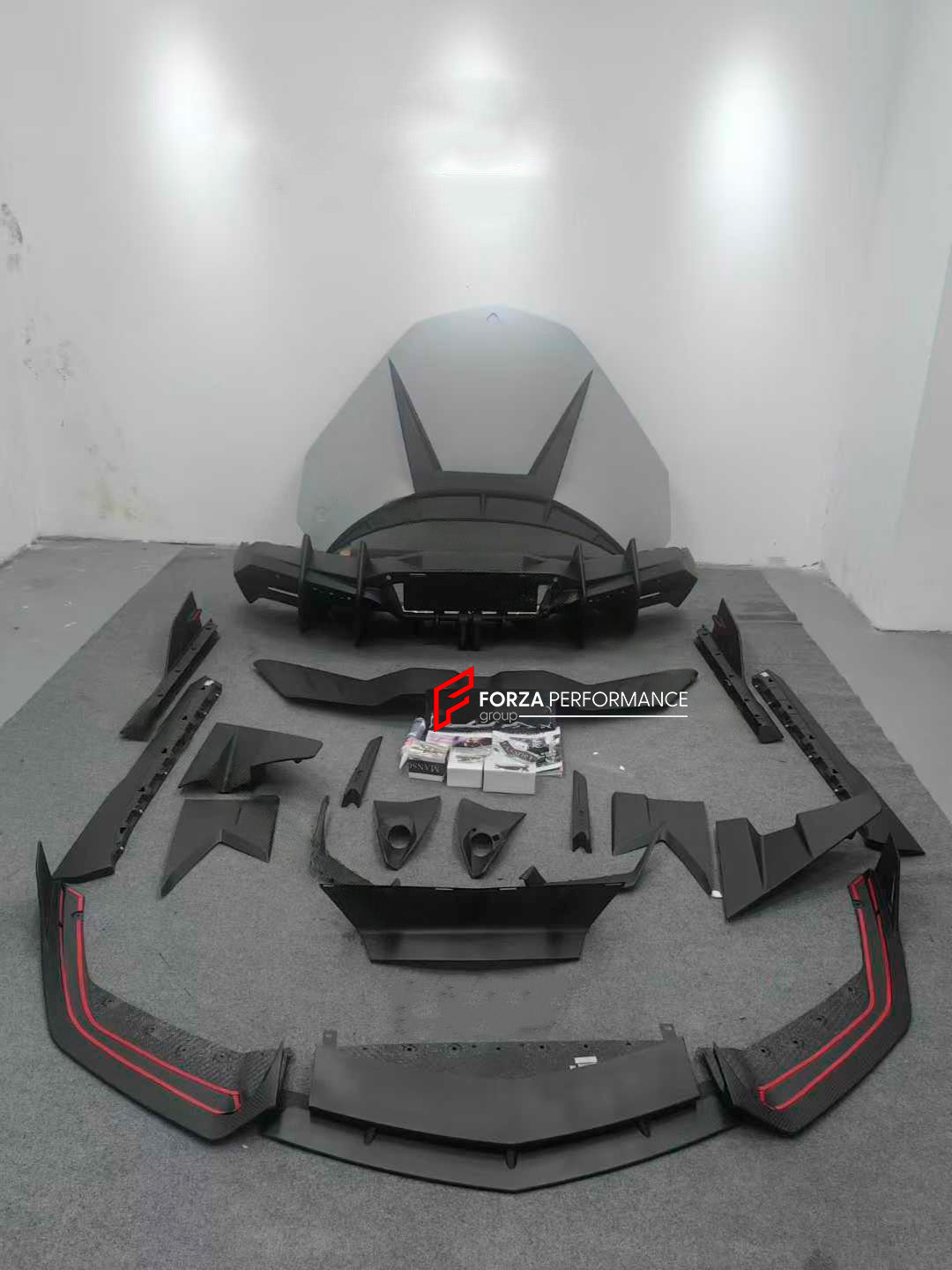 FORGED CARBON BODY KIT for LAMBORGHINI REVUELTO 2023+

Set includes:

Front Lip
Middle Air Splitter for Front Bumper
Air Splitter for Front Bumper
Front Radar Cover
Headlight Covers
Hood / Bonnet
Side Skirts

Rear Spoiler
Rear Diffuser

Material: Dry Carbon or Forged Carbon

NOTE: Professional installation is required.

CONTACT US FOR PRICING

Why “Contact Us for Pricing”?

We don’t display fixed prices because our goal is to offer you the most competitive deal possible. Product costs often decrease over ti