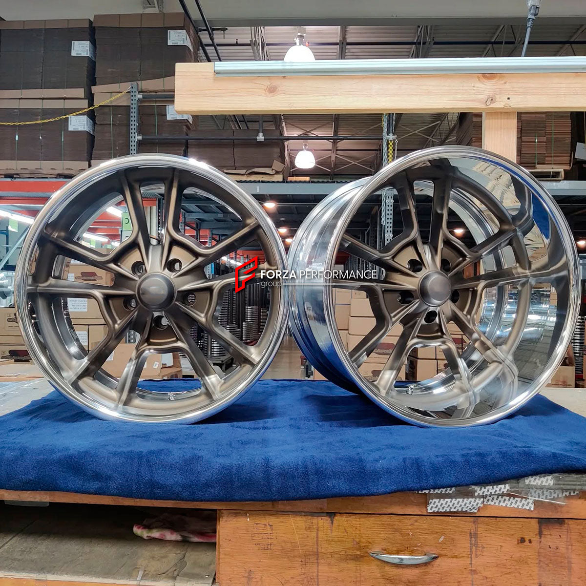 FORZA PERFORMANCE FORGED CLASSIC WHEELS RIMS for CHEVROLET CAMARO 1968 custom fit BILLET SPECIALTIES GRINDER WHEELS