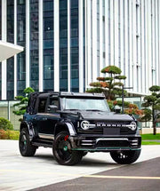 WIDE BODY KIT for FORD BRONCO 2021+

Set includes:

Front Lip
Front Bumper
Front Fenders
Hood / Bonnet
Side Skirts
Rear Fenders
Tail Lights
Rear Bumper
Rear Diffuser

Material: Fiberglass or Carbon Fiber