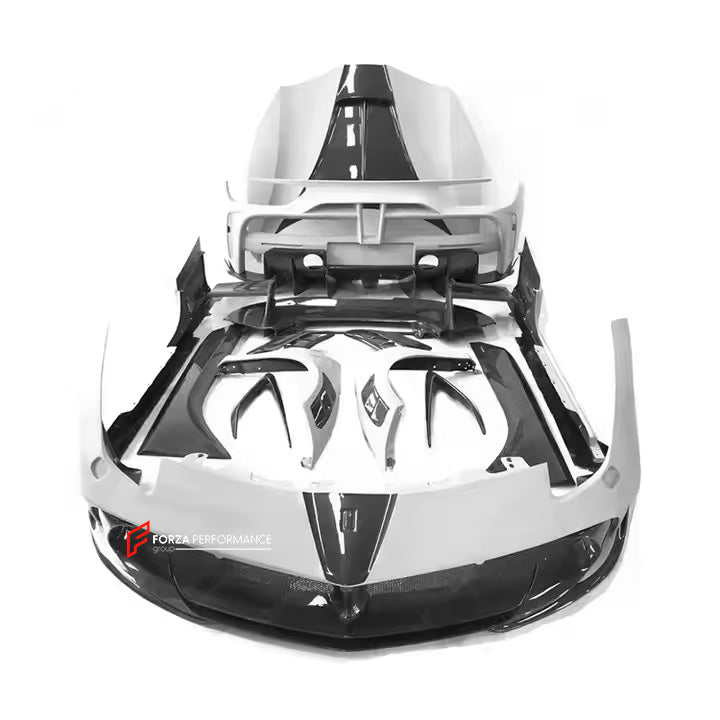 WIDE BODY KIT for FERRARI 488 2015 - 2020

Set includes:

Front Lip
Front Bumper
Hood / Bonnet
Front Fenders
Side Skirts
Rear Spoiler
Rear Bumper
Rear Diffuser

Material: Fiberglass with Carbon Fiber

* Contact us for pricing