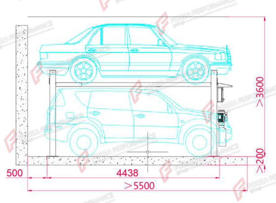FP-360 Four-Post Garage Parking Lift - Drive-On Car Storage Lift, 3,600 kg - aparcamiento en garaje / rangement garage