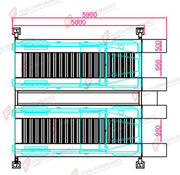 FP-360D Double Four-Post Garage Parking Lift - 4-Car Drive-On Storage, 4,000 kg - elevador de cuatro columnas / monte-voiture