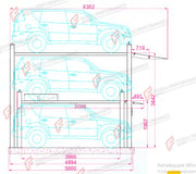 FP-630 Heavy-Duty Four-Post Garage Parking Lift - Drive-On Car Storage - aparcamiento de coches / système de stationnement