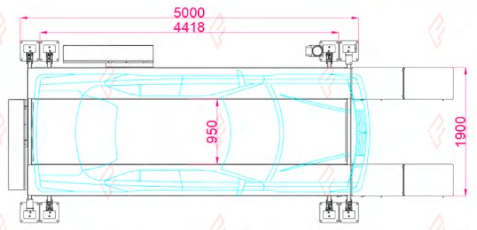 FP-630 Heavy-Duty Four-Post Garage Parking Lift - Drive-On Car Storage - apilador de coches / parking pour voiture