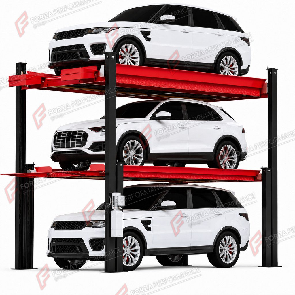 FP-630 Heavy-Duty Four-Post Garage Parking Lift - Drive-On Car Storage - elevador de cuatro columnas / pont élévateur 4 colonnes