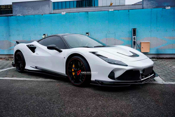 DRY CARBON FIBER BODY KIT FOR FERRARI F8 2019 - 2022

Set includes:

Front Lip

Front Trims
Side Skirts
Rear Spoiler
Rear Diffuser

Material: Fiberglass with Carbon Fiber

* Contact us for pricing

Payment ►
Visa
Mastercard
PayPal with a credit card (add 4.4% at checkout)
Payoneer
Cryptocurrency
Shipment ►
By express DHL/UPS/TNT/FedEx
To the local international airport
Special line by air
Special line by the sea
To Europe and the UK by train

Please let us know which shipping option you prefer.