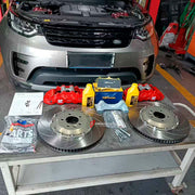 We manufacture premium quality carbon ceramic brakes discs rotors for LAND ROVER DISCOVERY 5 L462 2016 - 2021 in any size

Specification:

Authentic AP Racing CP8520 6 Pot Front Brake Calipers
Front disc: 410 mm, thickness 36 mm


Includes: brake disсs / rotors, brake pads, brackets for calipers, hoses.

BRAKE DISCS ROTORS CAN BE MADE FOR YOUR CAR IN ANY SIZE AND UPGRADED FROM IRON / STEEL DISCS TO CARBON CERAMIC

PLEASE INCLUDE YOUR CAR VIN, MODEL, YEAR AND WHEELS SIZE.

Note: Professional installation req