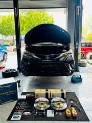 We manufacture premium quality carbon ceramic brakes discs rotors for TOYOTA SIENNA IV XL40 2021+ in any size

Specification:

Authentic AP Racing CP8521 Pot Front Brake Calipers
Front disc: 390 mm, thickness 36 mm


Includes: brake disсs / rotors, brake pads, brackets for calipers, hoses.

BRAKE DISCS ROTORS CAN BE MADE FOR YOUR CAR IN ANY SIZE AND UPGRADED FROM IRON / STEEL DISCS TO CARBON CERAMIC

PLEASE INCLUDE YOUR CAR VIN, MODEL, YEAR AND WHEELS SIZE.

Note: Professional installation required. Sometim