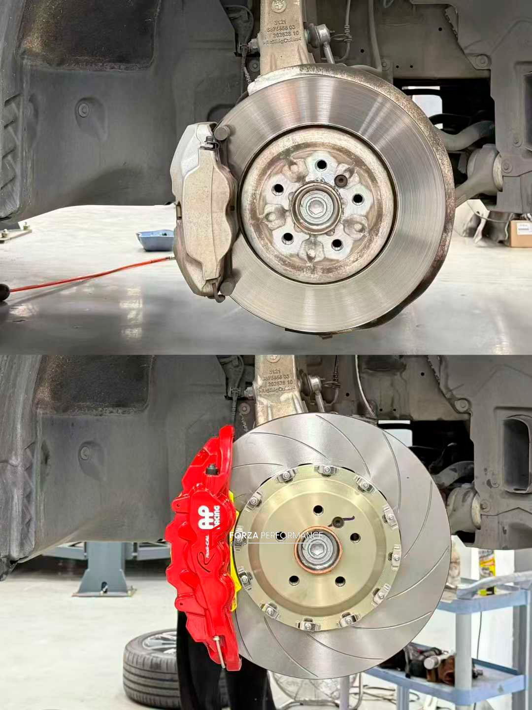 FRONT BIG BRAKE KIT BBK for BMW X5 xDRIVE30Li G05 G18 2018 - 2023

Forza Performance Group offers various types of big brake kits, all types of aftermarket brake calipers, as well as genuine original brands of all types, such as AP Racing, Brembo, Akebono, AMG, M Performance, Audi, Porsche, Lamborghini, Toyota TRD, etc.

Current set includes:

2x Authentic AP Racing CP8520 6 Pot Front Brake Calipers

2x Front Brake Discs 390 mm

2x Brake Caliper Adapters
2x Brake Pads


PLEASE INCLUDE YOUR VIN, MODEL AND YE
