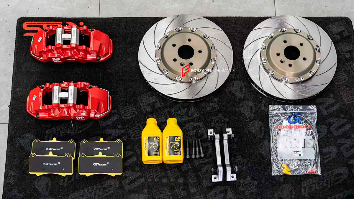 FRONT BIG BRAKE KIT BBK for LIXIANG LI L9 2022+

Forza Performance Group offers various types of big brake kits, all types of aftermarket brake calipers, as well as genuine original brands of all types, such as AP Racing, Brembo, Akebono, AMG, M Performance, Audi, Porsche, Lamborghini, Toyota TRD, etc.

Current set includes:

2x Authentic AP Racing CP8520 6 Pot Front Brake Calipers

2x Front Brake Discs 410 mm

2x Brake Caliper Adapters
2x Brake Pads


PLEASE INCLUDE YOUR VIN, MODEL AND YEAR WHEN PURCHASING