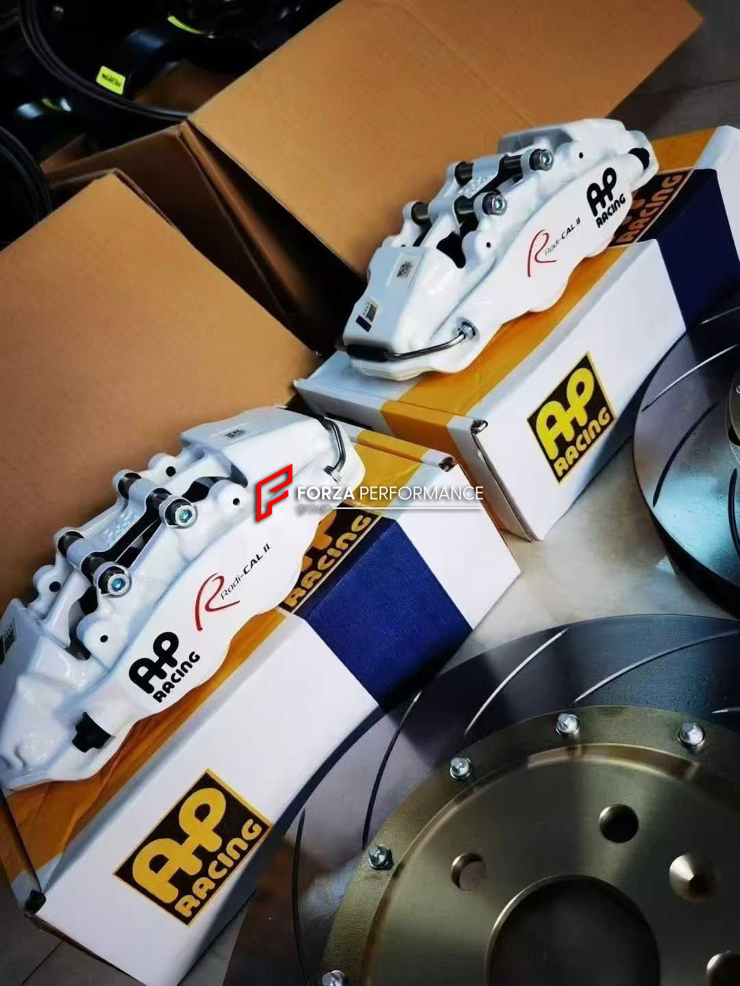 FRONT BIG BRAKE KIT BBK for VOLKSWAGEN GOLF GTI MK8 2020 - 2024

Forza Performance Group offers various types of big brake kits, all types of aftermarket brake calipers, as well as genuine original brands of all types, such as AP Racing, Brembo, Akebono, AMG, M Performance, Audi, Porsche, Lamborghini, Toyota TRD, etc.

Current set includes:

2x Authentic AP Racing CP9540 4 Pot Front Brake Calipers

2x Front Brake Discs 355 mm

2x Brake Caliper Adapters
2x Brake Pads


PLEASE INCLUDE YOUR VIN, MODEL AND YEAR