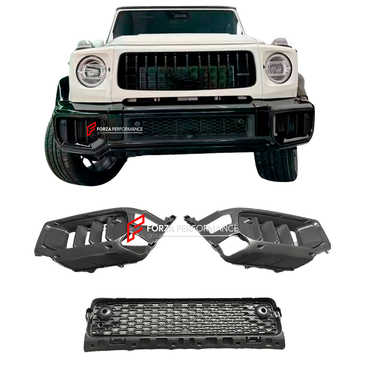 FRONT BUMPER AIR VENTS with MESH W465 for MERCEDES BENZ G CLASS W464 2018 - 2024



Set includes:

Front Bumper Air Vents
Front Bumper Mesh

Material: Plastic

NOTE: Professional installation is required