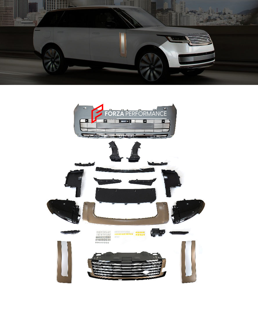 FACELIFT BODY KIT for LAND ROVER RANGE ROVER L460 2023+ FRONT BUMPER GRILLE AIR VENTS  Set includes:  Front Bumper Front Grille Side Air Vents