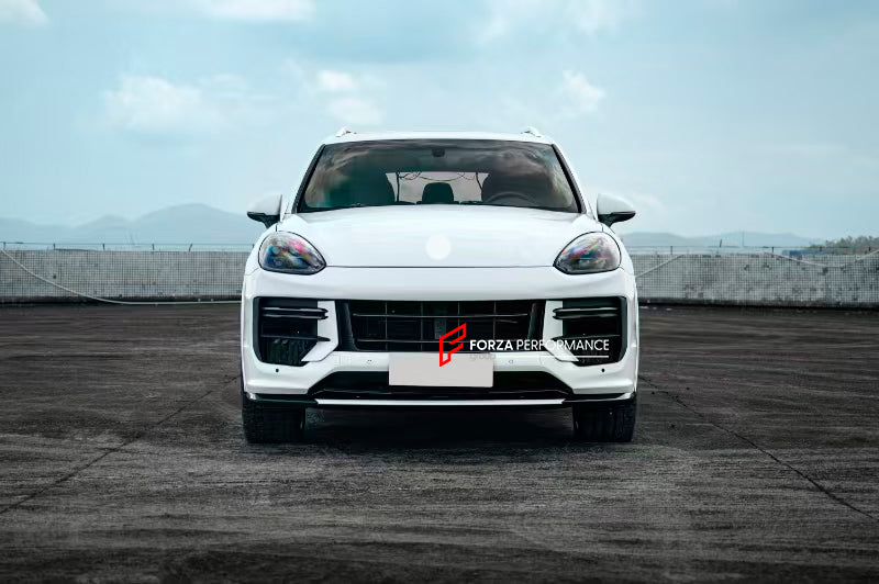 FRONT BUMPER and LED HEADLIGHTS for PORSCHE CAYENNE E2 92A 2010 - 2014 UPGRADE to E3 9YA 2023+

Set includes:
Front bumper
Headlights

Material: Plastic PP

NOTE: Professional installation is required

Payment ►
Visa

Mastercard

PayPal with a credit card (add 4.4% at checkout)
Payoneer
Cryptocurrency
Shipment ►
By express DHL/UPS/TNT/FedEx
To the local international airport
Special line by air
Special line by the sea
To Europe and the UK by train

Please let us know which shipping option you prefer.