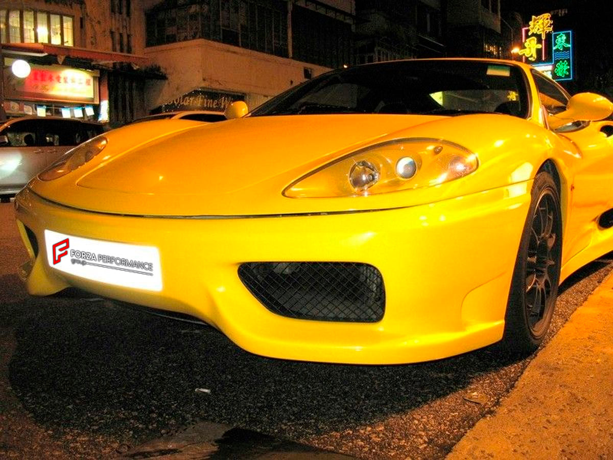 Front Bumper And Rear Bumper for Ferrari 360 Modena
Set includes:

Front Bumper
Rear Bumper
NOTE: Professional installation is required.