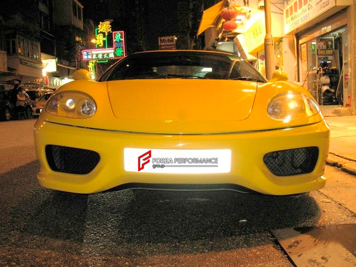 Front Bumper And Rear Bumper for Ferrari 360 Modena
Set includes:

Front Bumper
Rear Bumper
NOTE: Professional installation is required.
