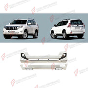 FRONT BUMPER AND REAR BUMPER for TOYOTA LAND CRUISER PRADO 150 2009 - 2016

Set includes:
Front Bumper
Rear Bumper

Material: Plastic

NOTE: Professional installation is required.