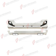 FRONT BUMPER AND REAR BUMPER for TOYOTA LAND CRUISER PRADO 150 2009 - 2016

Set includes:
Front Bumper
Rear Bumper

Material: Plastic

NOTE: Professional installation is required.