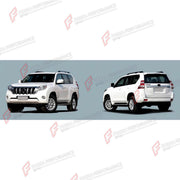 FRONT BUMPER AND REAR BUMPER for TOYOTA LAND CRUISER PRADO 150 2009 - 2016

Set includes:
Front Bumper
Rear Bumper

Material: Plastic

NOTE: Professional installation is required.
