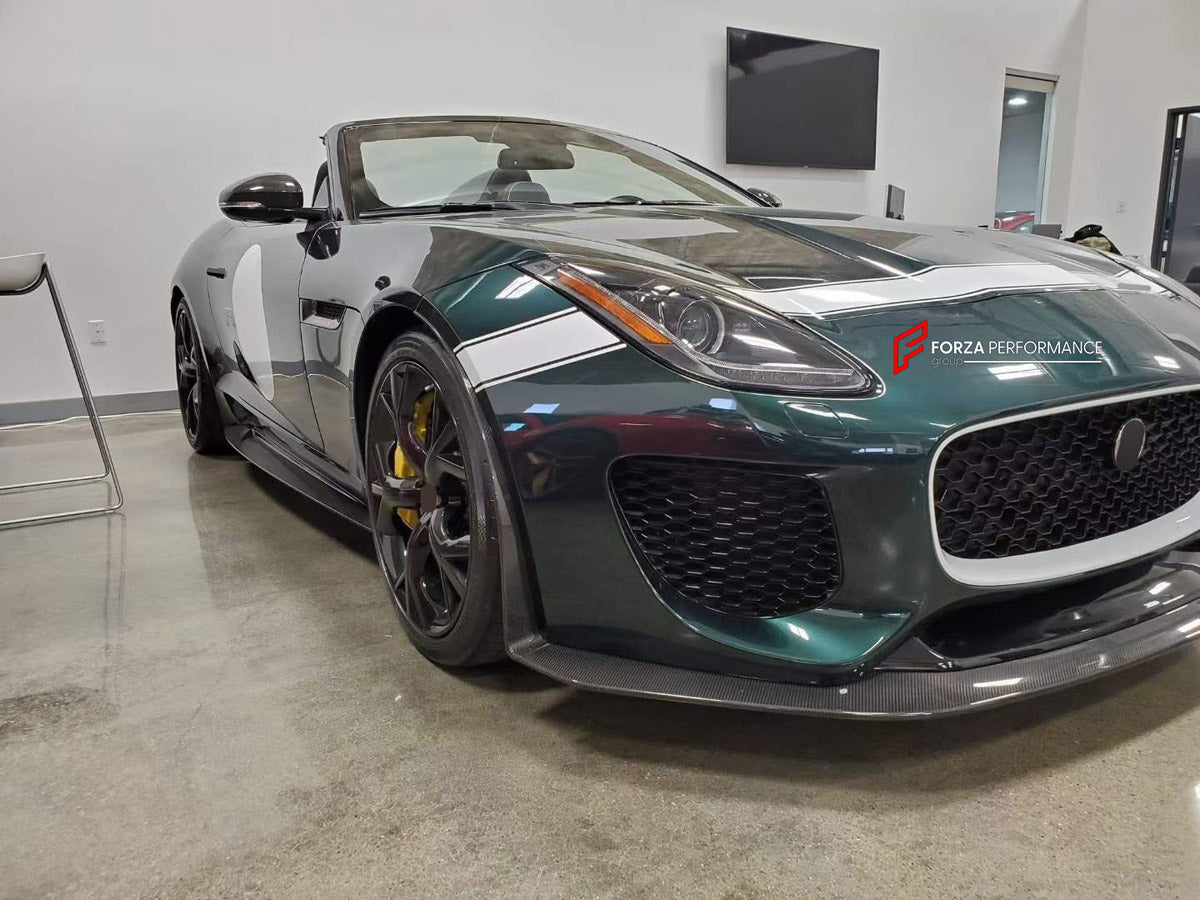 FRONT BUMPER ASSEMBLY for JAGUAR F-TYPE X152 2013 - 2025 FORZA PERFORMANCE custom fit Project 7 Style

Set includes:
Front Lip
Front Bumper Assembly

Material: Plastic

NOTE: Professional installation is required.