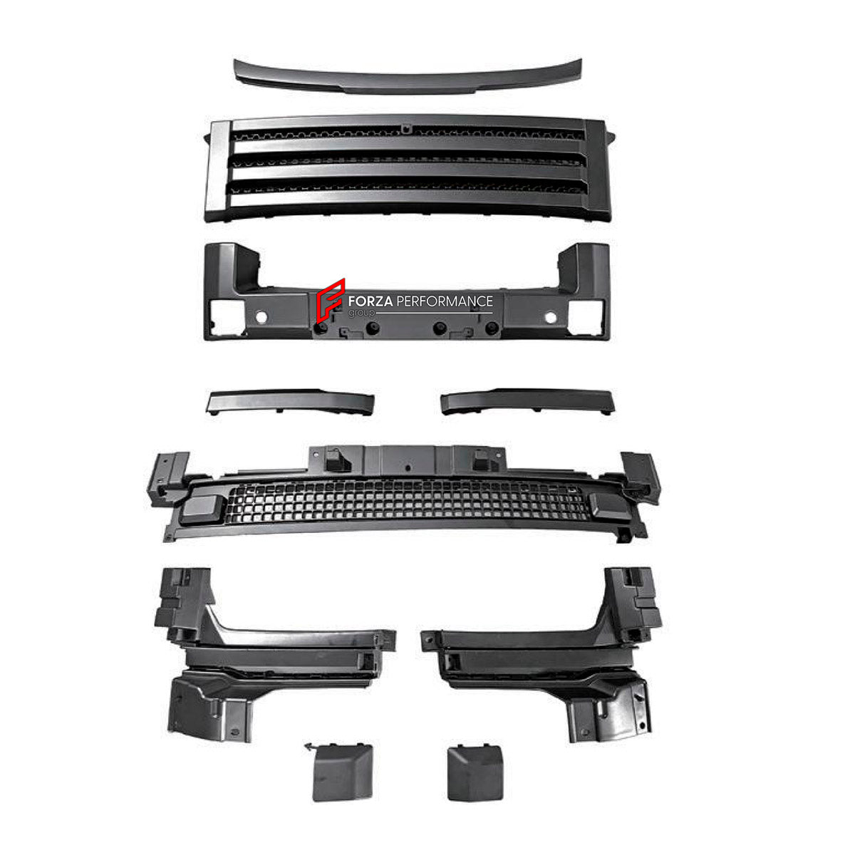 FRONT BUMPER ASSEMBLY for JETOUR T2 TRAVELLER 2024+

Set includes:
Front Bumper Assembly
Front Grille

Material: Plastic

NOTE: Professional installation is required.