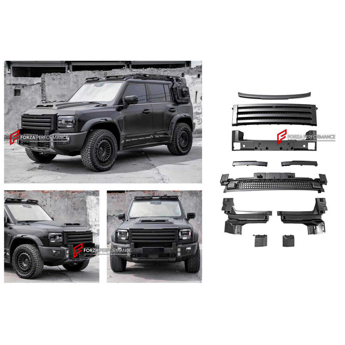 FRONT BUMPER ASSEMBLY for JETOUR T2 TRAVELLER 2024+

Set includes:
Front Bumper Assembly
Front Grille

Material: Plastic

NOTE: Professional installation is required.