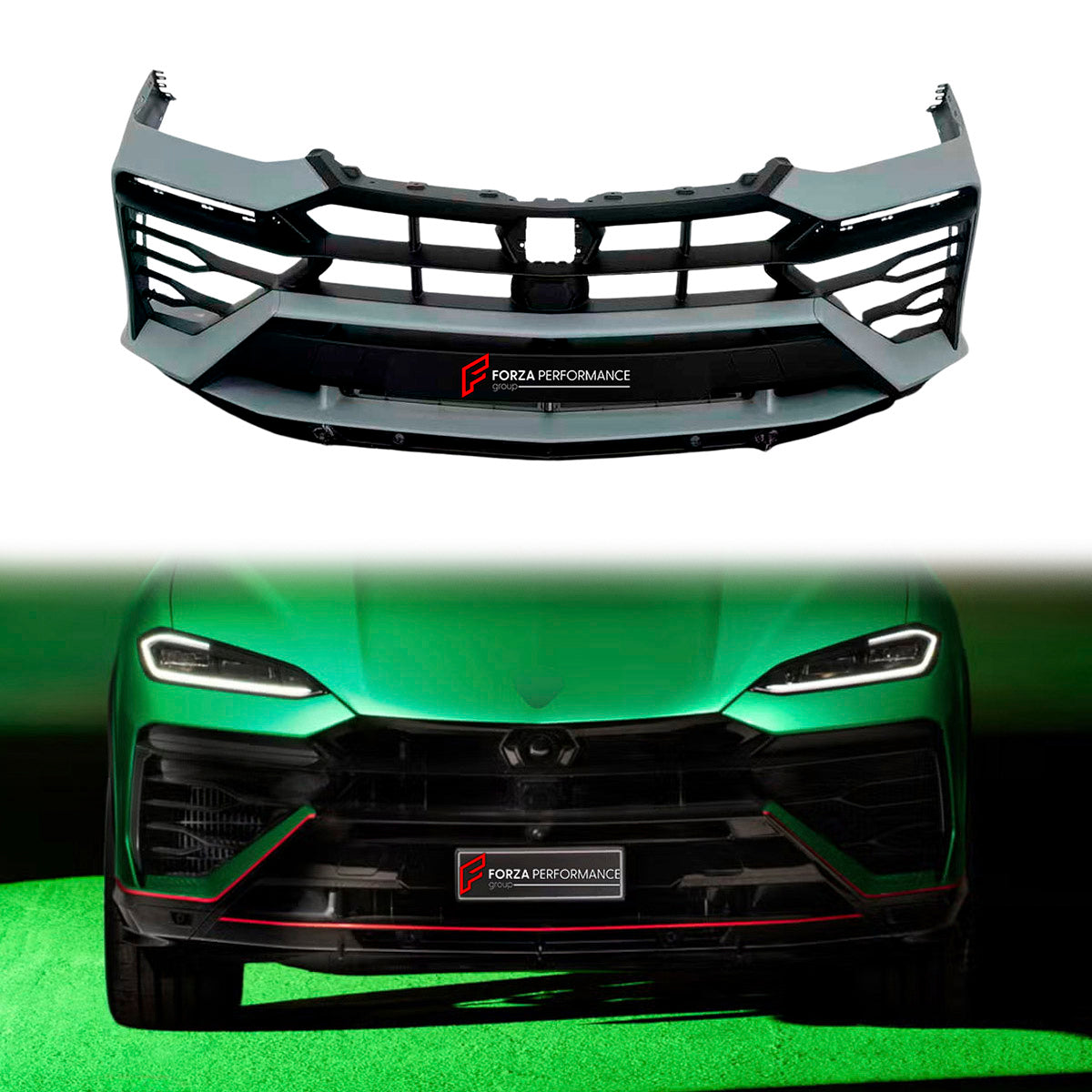 Front Bumper Assembly for Lamborghini Urus SE 2018+
Set includes:

Front Bumper Assembly
Material: Plastic

NOTE: Professional installation is required.
