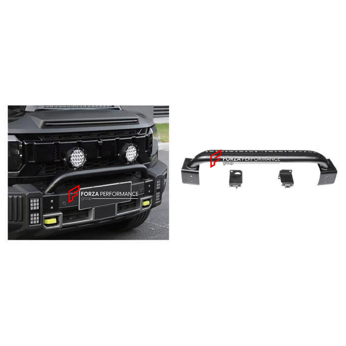 FRONT BUMPER BULL BAR for JETOUR T2 TRAVELLER 2024+

Set includes:
Front Bumper Bull Bar

Material: Plastic

NOTE: Professional installation is required.