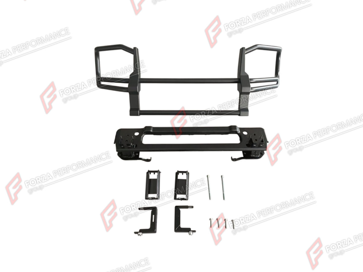 FRONT BUMPER BULL BAR for Mercedes-Benz G-Class W464 G63 2019 - 2024
Set includes:

Front Bumper Bull Bar
Material: Plastic, Stainless Steel, Aluminium

NOTE: Professional installation is required.