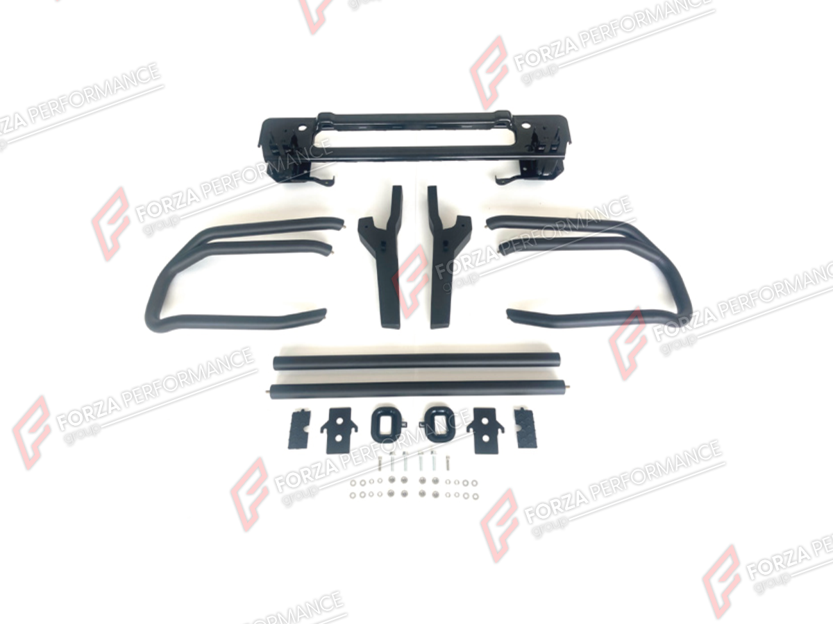 FRONT BUMPER BULL BAR for Mercedes-Benz G-Class W464 G500 G350 2019 - 2024
Set includes:

Front Bumper Bull Bar
Material: Plastic, Stainless Steel, Aluminium

NOTE: Professional installation is required.