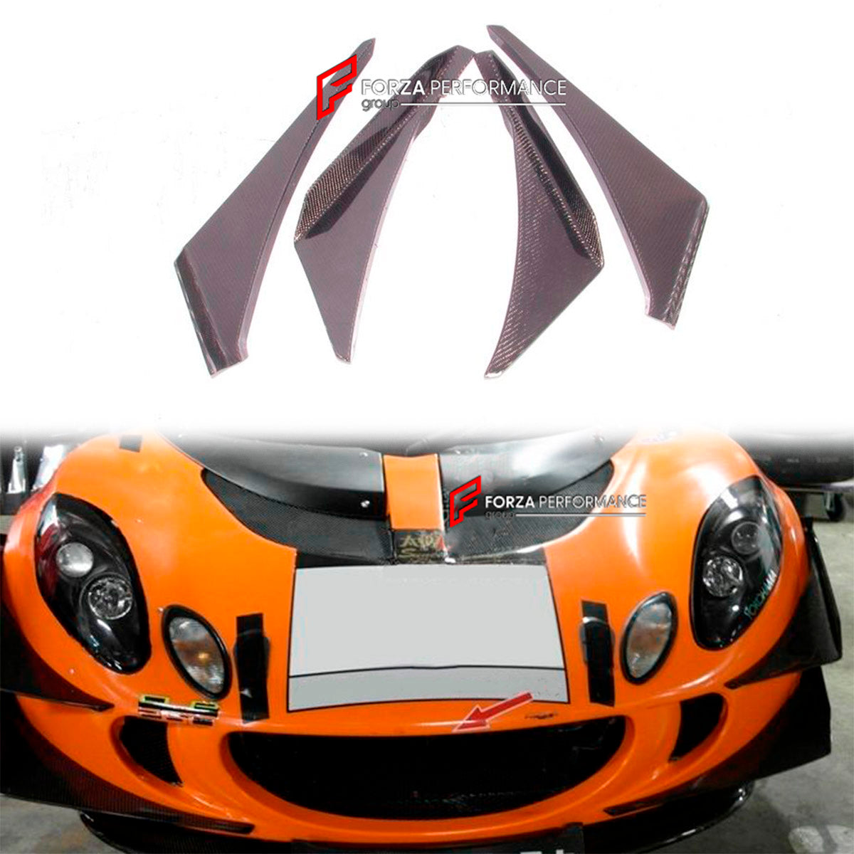 FRONT BUMPER CANARDS for LOTUS EXIGE II S2 2004 - 2011

Set Include:

Front Bumper Canards

Material: Carbon


Note: Professional installation is required.