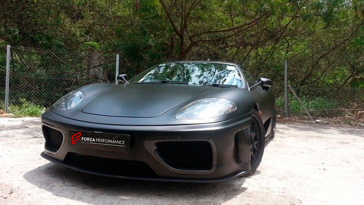 Front Bumper for Ferrari 360 Modena
Set includes:

Front Bumper
Front Splitter
NOTE: Professional installation is required.