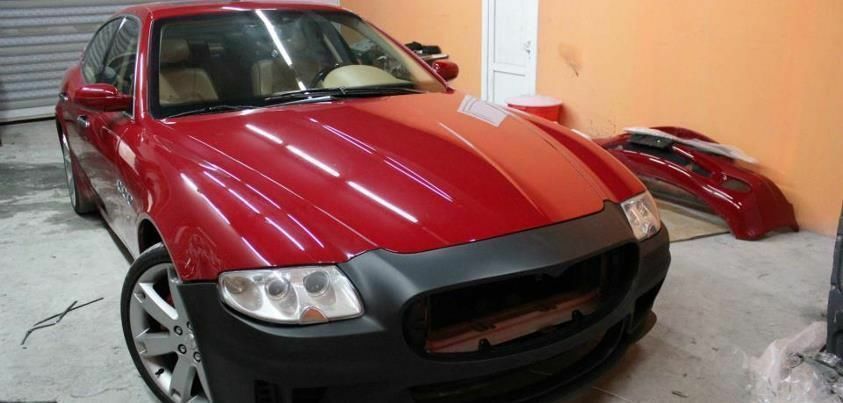 FIBERGLASS FRONT BUMPER for MASERATI QUATTROPORTE M139 2003 - 2007 FORZA PERFORMANCE Custom Fit WALD STYLE