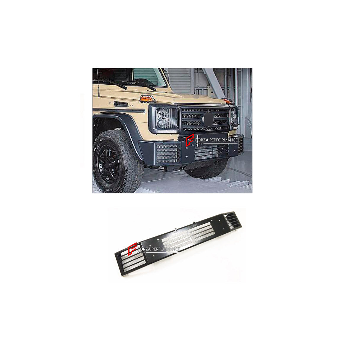 FRONT BUMPER for MERCEDES-BENZ G-CLASS W463 G350D G400D 2008 - 2018

Set includes:
Front Bumper

Material: Iron

NOTE: Professional installation is required.