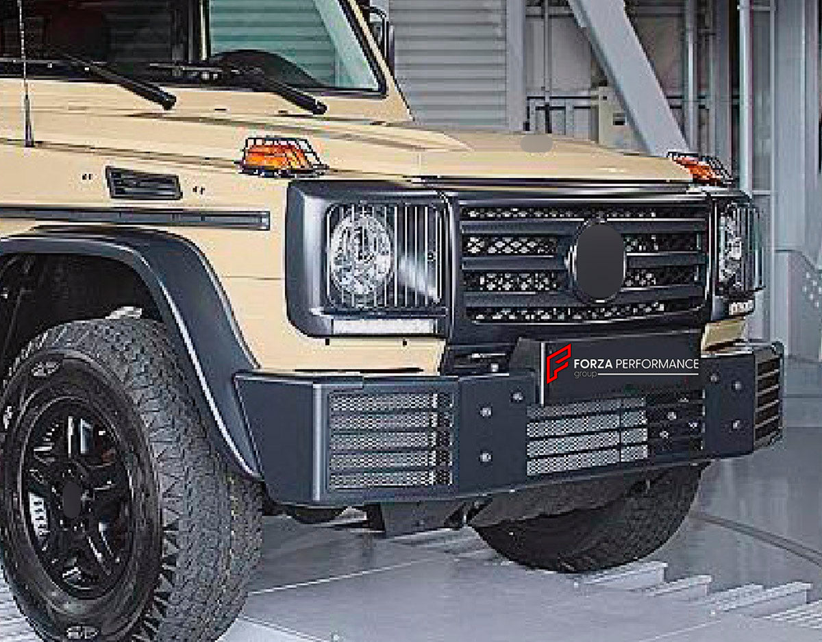 FRONT BUMPER for MERCEDES-BENZ G-CLASS W463 G350D G400D 2008 - 2018

Set includes:
Front Bumper

Material: Iron

NOTE: Professional installation is required.