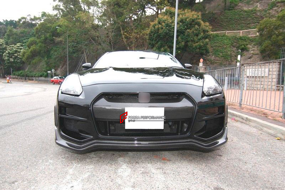Front Bumper for Nissan GT-R R35 TOM001B
Set includes:

Front Bumper
Material: Fiberglass

NOTE: Professional installation is required.