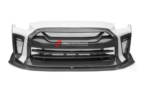 CARBON FIBER FRONT BUMPER FRONT LIP FOR NISSAN GT-R R35 2008+