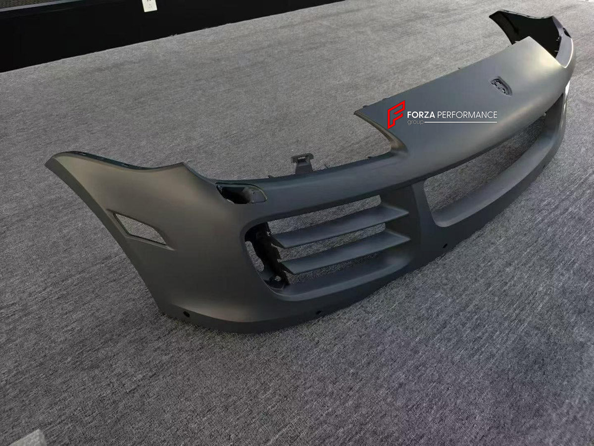 FRONT BUMPER for PORSCHE CAYENNE E1 9PA 957 2007 - 2010 FORZA PERFORMANCE custom fit OEM Style

Set includes:
Front Bumper

Material: Plastic

NOTE: Professional installation is required.