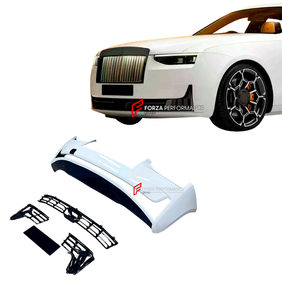 FRONT BUMPER for ROLLS ROYCE GHOST II FACELIFT 2025+

Set includes:

Front Bumper Assembly

Material: Platic

NOTE: Professional installation is required

Why “Contact Us for Pricing”?